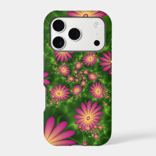 Pink Fantasy Flowers Modern Abstract Fractal Art