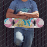 Pink Fantasy Mermaid Life Skateboard<br><div class="desc">Mermaid Skateboard ready for you to personalise. 🥇AN ORIGINAL COPYRIGHT DESIGN by Donna Siegrist ONLY AVAILABLE ON ZAZZLE! ✔NOTE: ONLY CHANGE THE TEMPLATE AREAS NEEDED! 😀 If needed, you can remove the text and start fresh adding whatever text and font you like. 📌If you need further customisation, please click the...</div>