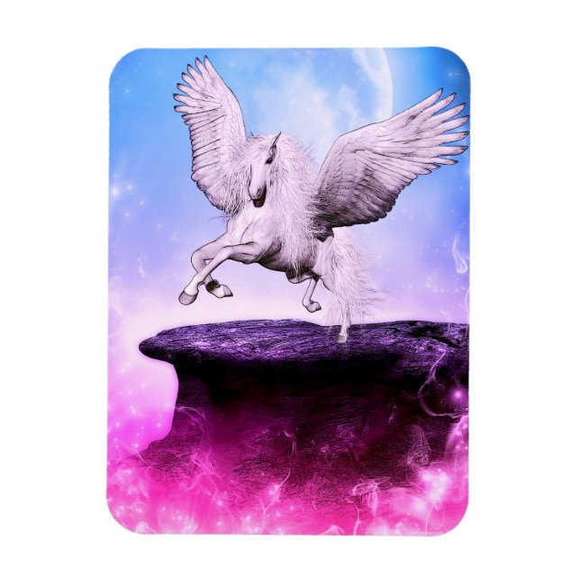 Pink Fantasy Unicorn Magnet (Vertical)