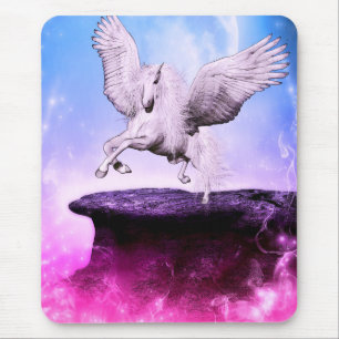 Pink Fantasy Unicorn Mouse Pad