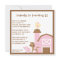Pink farm animals girl's birthday party invitation