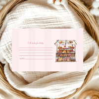 Pink Farmers Market Baby Shower Note for Baby
