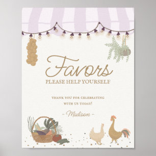 Pink Farmers Market Farm Fresh Favours Sign