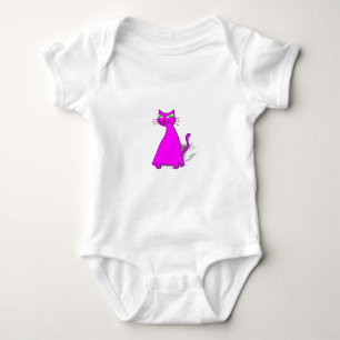 Pink Fat Cat Baby Bodysuit