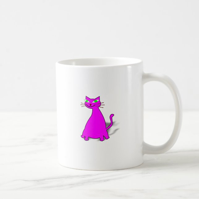 Pink Fat Cat Coffee Mug (Right)