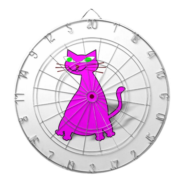 Pink Fat Cat Dartboard (Front)