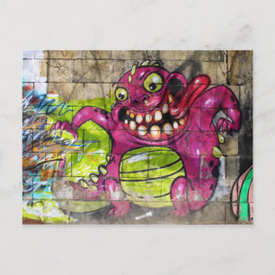 Pink Fat Monster Postcard