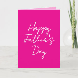 Pink Father's Day Card, Thank You Dad Card