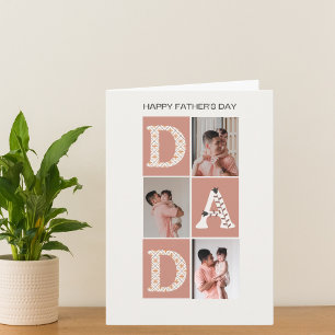 Pink Father's Day Photo Card