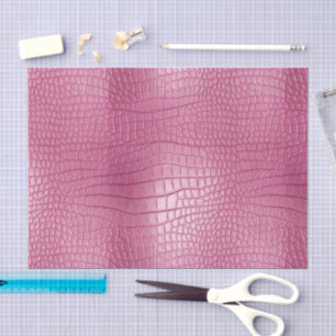 Pink Faux Alligator Animal Bridal Shower Tissue Paper