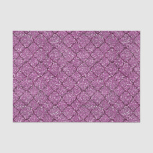 Pink Faux Glitter Quatrefoil Tissue Paper