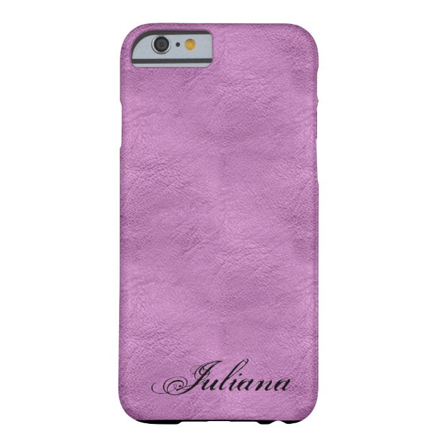 Pink Faux Leather look Pattern iPhone 6 case (Back)