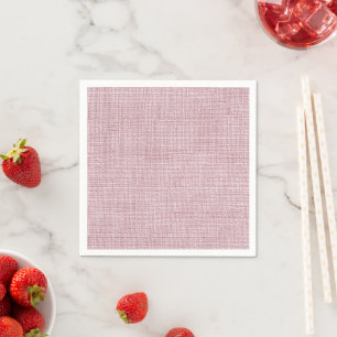 Pink Faux Linen Fabric Elegant Napkin
