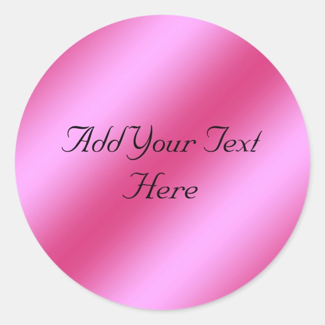 Pink Faux Metallic Foil Customisable Sticker (Front)