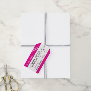 Pink Favour Claim Bridal Shower Gift Tags
