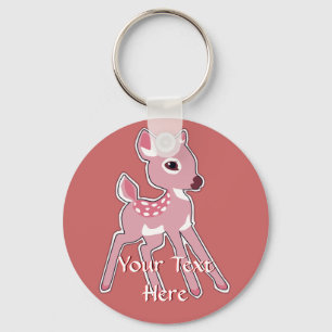 Pink Fawn Keychain