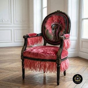 Pink Feathered Crown Glamour Decoupage Tissue Paper