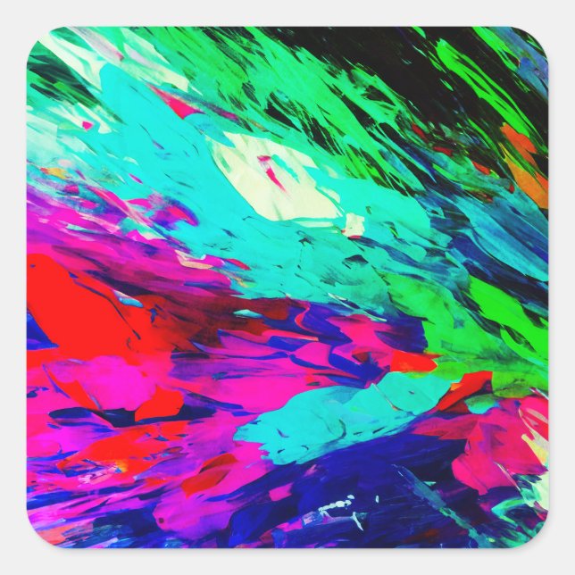 Pink Feathers Fisbee  Square Sticker (Front)