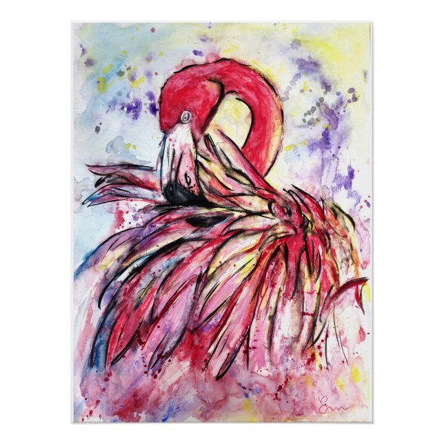 Pink feathers poster (Front)