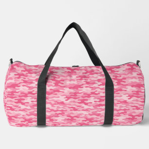 Pink Feminine Camo Pattern Duffle Bag