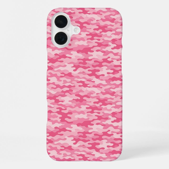 Pink Feminine Camo Pattern iPhone Case (Back)
