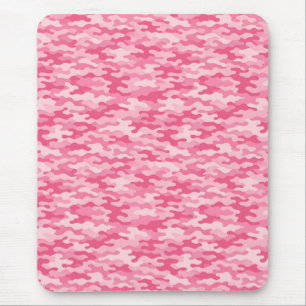 Pink Feminine Camo Pattern Mouse Pad
