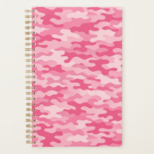 Pink Feminine Camo Pattern Planner