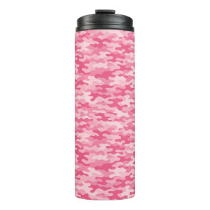 Pink Feminine Camo Pattern Thermal Tumbler
