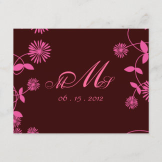 Pink Field Flowers RSVP Card