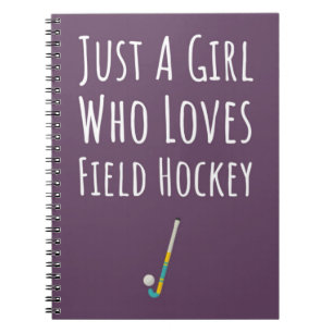 Pink Field Hockey Gifts For Girls Player Team Kids Notebook