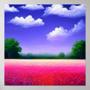 Pink Field Poster