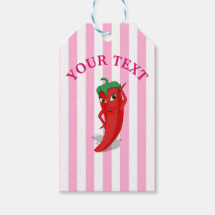 Pink Fiesta Bridal Shower With Red Hot Pepper Diva Gift Tags