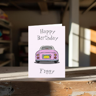 Pink Figaro Car Figarations Figgy Birthday Card