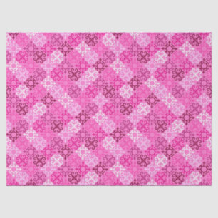 Pink Filigree Diamond Pattern  Tissue Paper