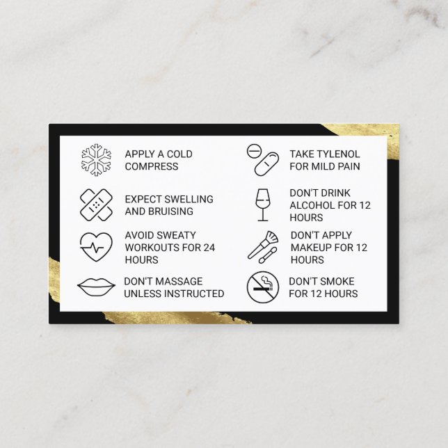  Pink Filler Aftercare Card (Back)