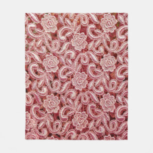 Pink fine lace texture with seamless beautiful vin fleece blanket