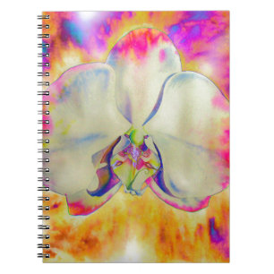 Pink fire orchid spiral notebook