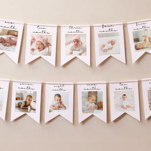 Pink First Birthday Photo Banner ONE Theme (Creator Uploaded)