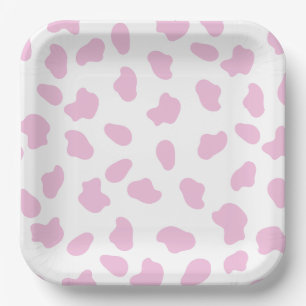 Pink First Rodeo Cowgirl Birthday Paper Plate