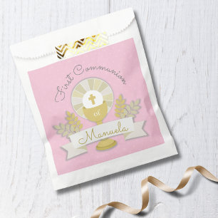 Pink firstHoly communion Favour Bags