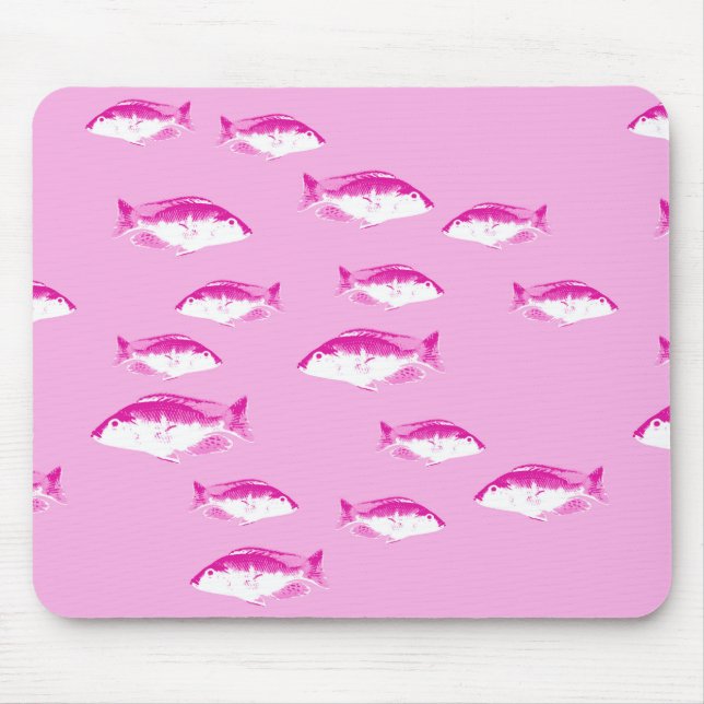 Pink fish mouse pad (Front)