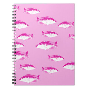 Pink fish notebook