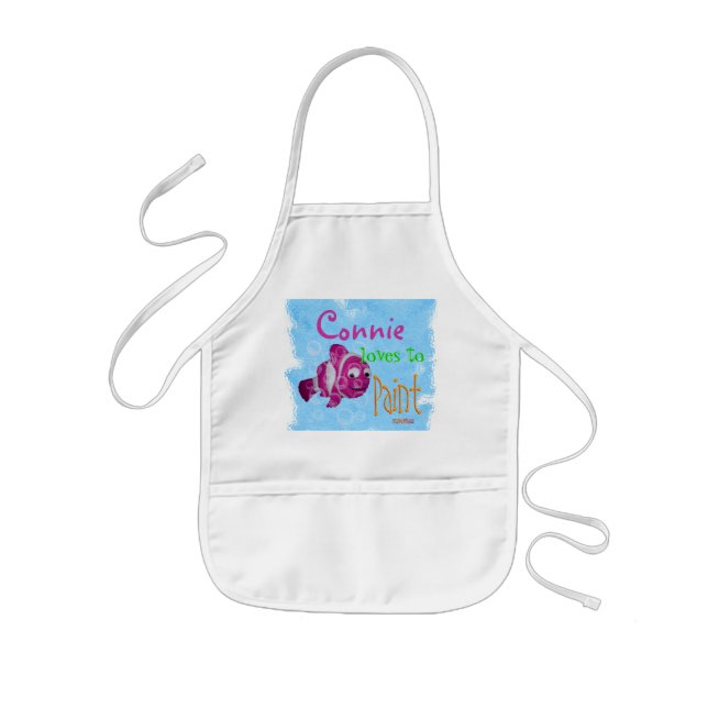 Pink Fish Painting Kids Apron (Front)
