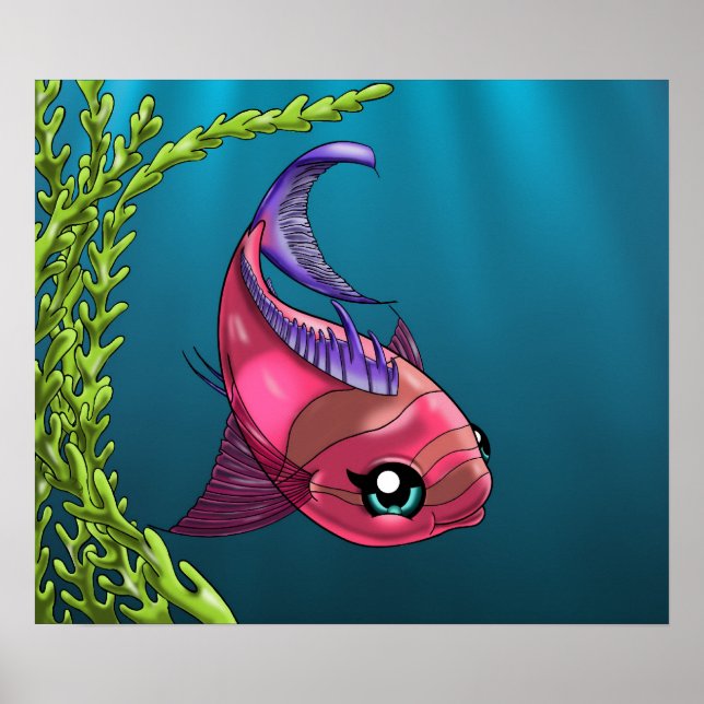Pink Fish Poster (Front)
