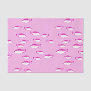 Pink fish tissue paper