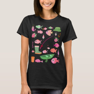 Pink Fishing Girly T-Shirt