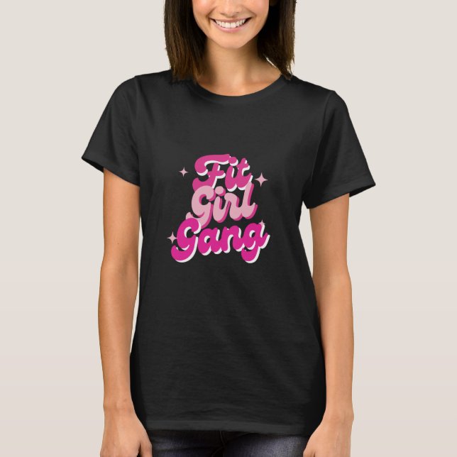 Pink Fit Girl Gang tee (no logo) (Front)