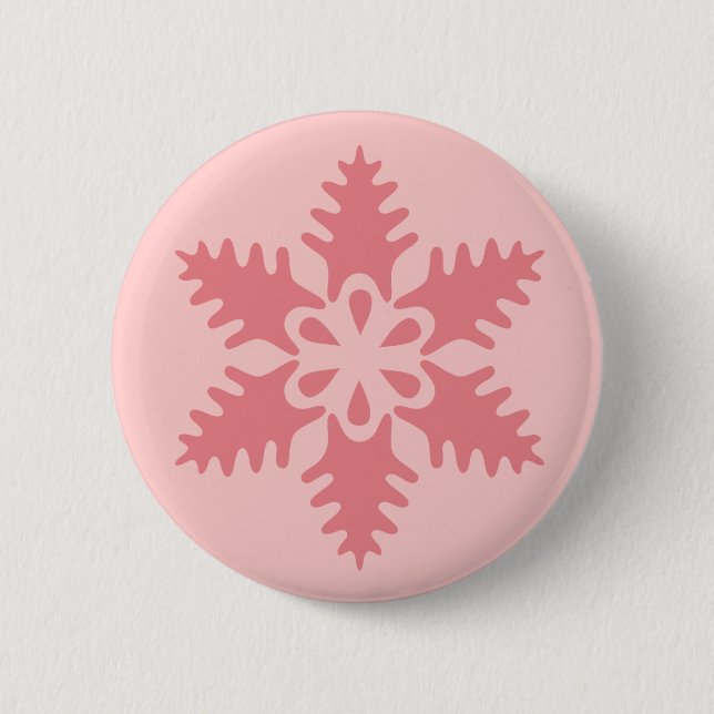 Pink Flake 7 6 Cm Round Badge (Front)