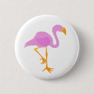Pink Flamingo 6 Cm Round Badge