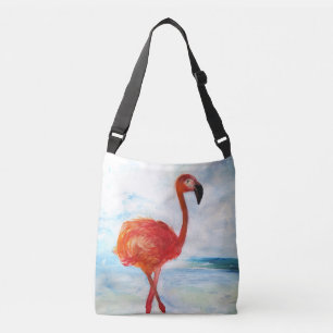 Pink Flamingo Art All-Over-Print Cross Body Bag